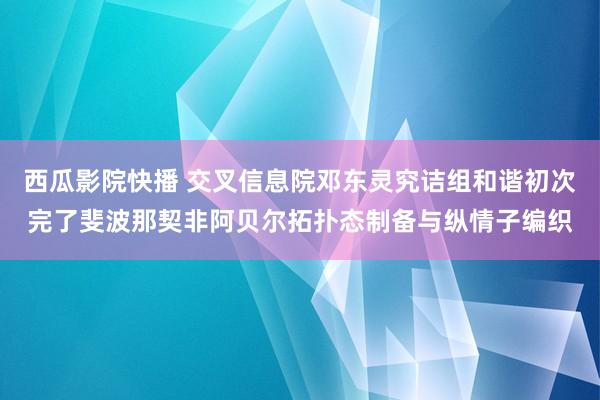 西瓜影院快播 交叉信息院邓东灵究诘组和谐初次完了斐波那契非阿贝尔拓扑态制备与纵情子编织