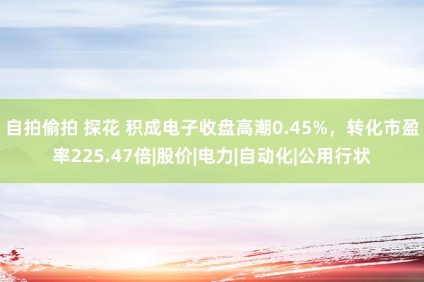 自拍偷拍 探花 积成电子收盘高潮0.45%，转化市盈率225.47倍|股价|电力|自动化|公用行状