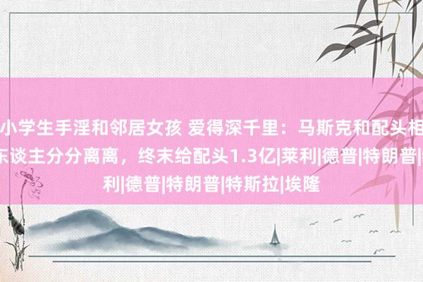 小学生手淫和邻居女孩 爱得深千里：马斯克和配头相爱8年，两东谈主分分离离，终末给配头1.3亿|莱利|德普|特朗普|特斯拉|埃隆