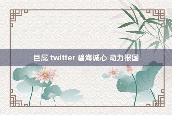 巨屌 twitter 碧海诚心 动力报国